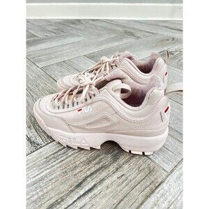 Fila Womens Disruptor II Premium Rose Sneakers Shoes 6.5